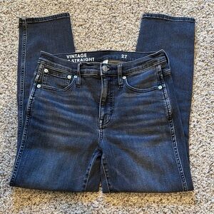 Vintage Straight Women's Jeans - Dark Blue